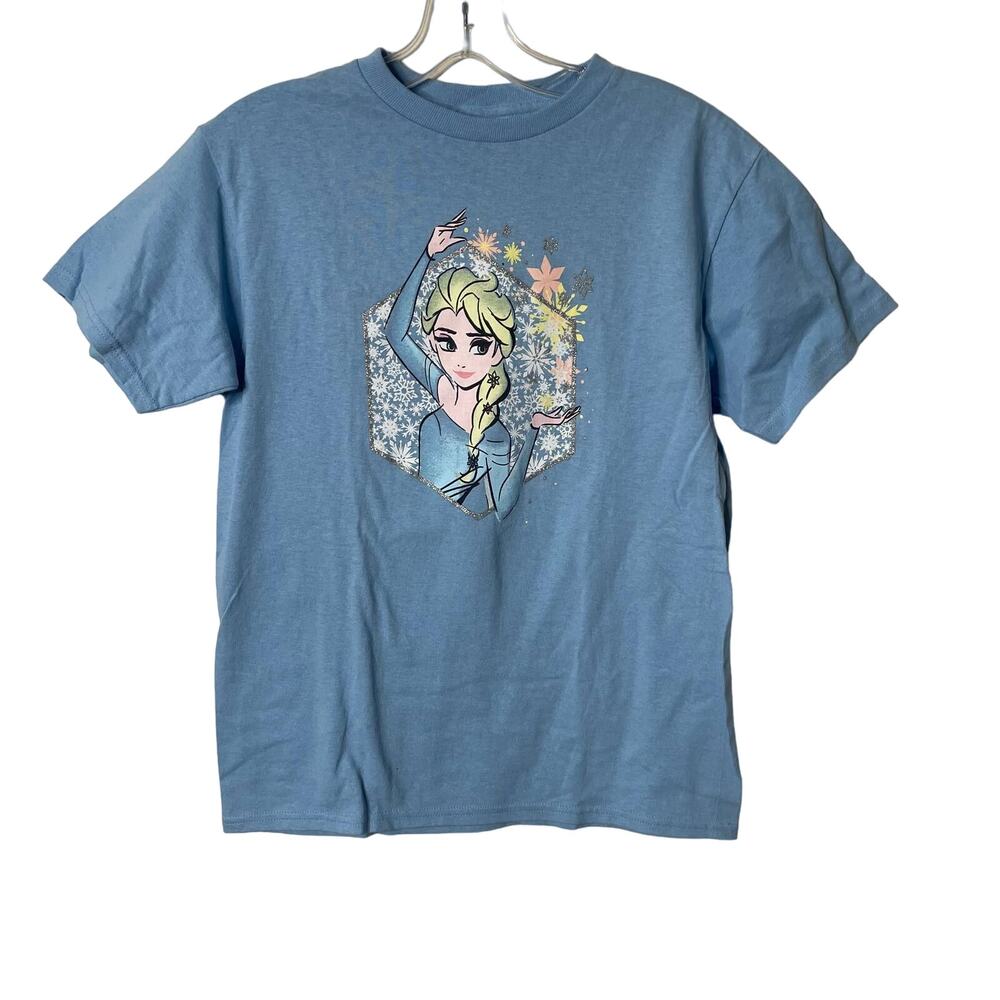 Disney Frozen Women's Light Blue T-Shirt Sz M